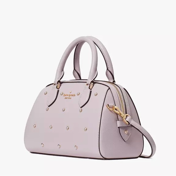 Kate Spade Madison Lilac purple pearl beaded duffie bag crossbody mini duffel - Picture 3 of 7